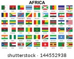 set of buttons with flags of Africa