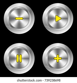 Set of buttons for game, website or app. Vector illustration EPS10