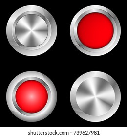 Set of buttons for game, website or app. Vector illustration EPS10