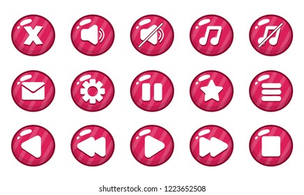 Set of buttons for gaming
