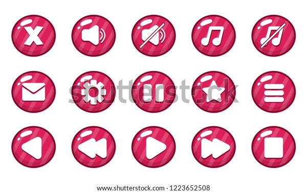 Set Buttons Gaming Stock Vector (Royalty Free) 1223652508 | Shutterstock