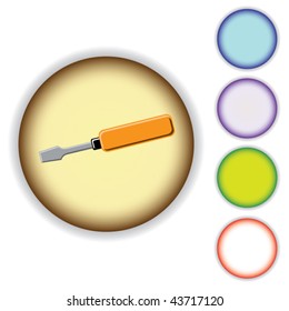 Set of the buttons. Hand instrument.