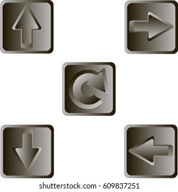 Set of buttons icons. Vector icon design for website navigation