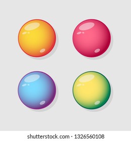 Set of buttons for the interface of mobile and PC games and applications.