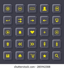 set of buttons. internet icons