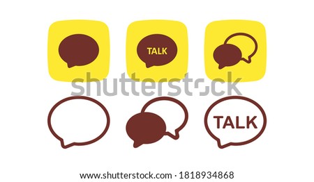 A set of buttons with messages. Chat messenger set icon. Vector illustration Stock photo © 