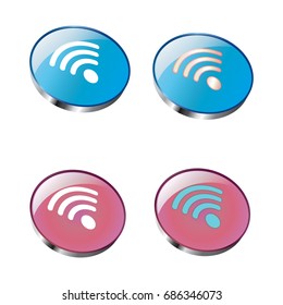 Set of buttons for the network
