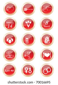 set buttons on the love theme.