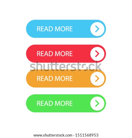 Set buttons Read More on white background.Vector illustration