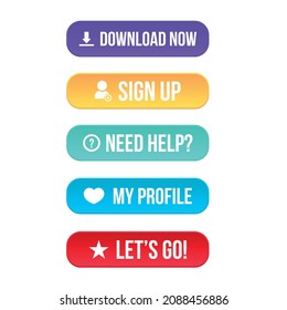 Set of buttons for site