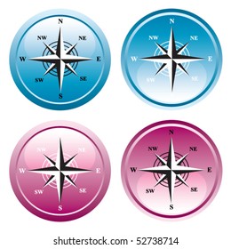 Set of the buttons. Trip. Vector.