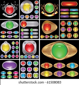 Set buttons for various design artwork