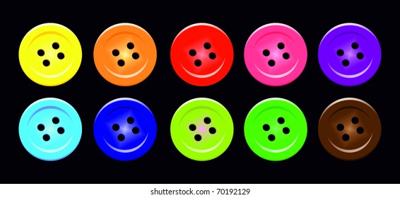 set of buttons vector