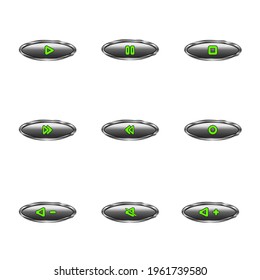 Set of buttons. Vector illustration.