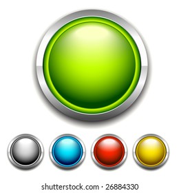Set of buttons. Vector Illustration