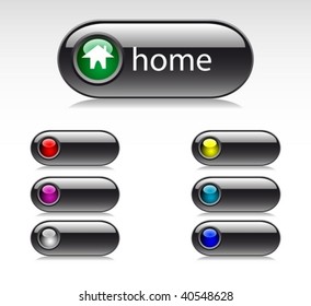 set of buttons for web design