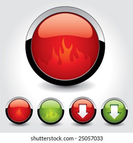 Set of buttons for web design. vector