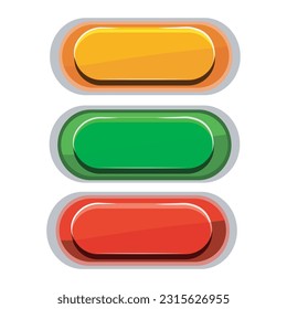 conjunto de botones para web, inicio de juego y vector de giro de la rueda del casino.