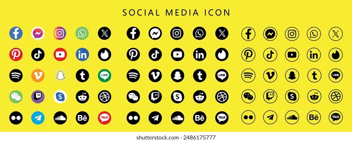 Set of buttons for web icon.