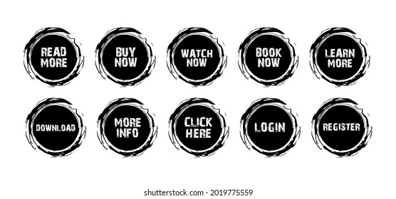set of buttons web on white background