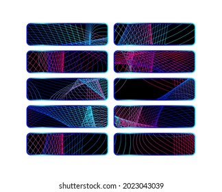 set of buttons web on white background