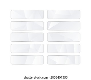 set of buttons web on white background
