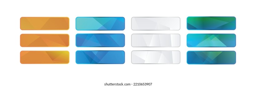 set of buttons web on white background