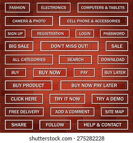 Set of buttons for web site