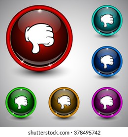 Set of buttons for web site. Thumbs down