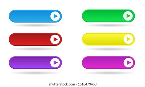 Set of buttons for web site . Vector icon.