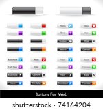 Set of buttons for web. Vector.
