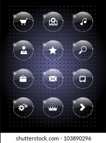 Set of buttons for web. Vector illustration.