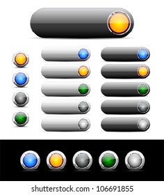 Set of buttons for web. Vector illustration.