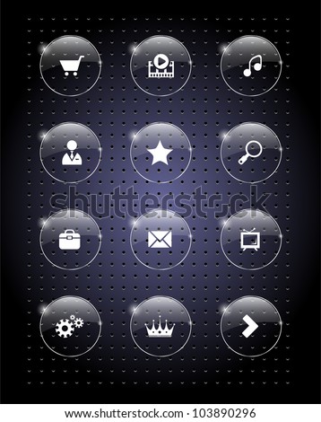 Set of buttons for web. Vector illustration.