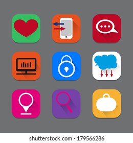 Set of buttons for website. Vector  illustration 