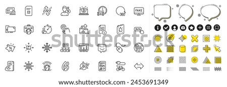 Set of Buy button, Card and Book car line icons for web app. Design elements, Social media icons. Computer, Delete file, Survey results icons. Vector