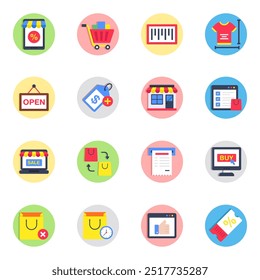 Set of Buy Flat Icons 

