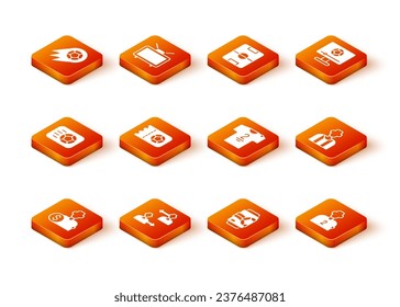 Set Buy football player, Substitution, Soccer, Football or soccer ticket, Beer can, jersey and t-shirt,  and referee icon. Vector