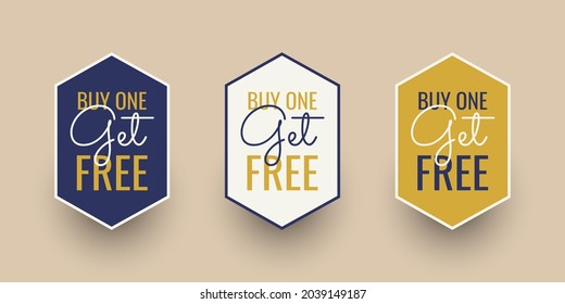 Set buy one get free label template design