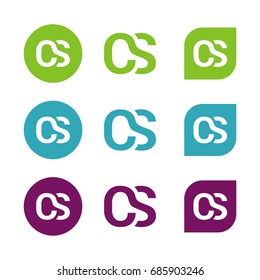 Set C S Initial Logo Template Illustration Design. Vector EPS 10.