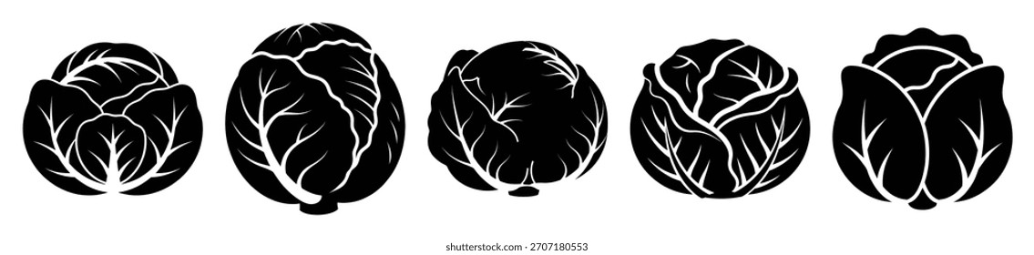 Kohl, ganze Vektorgrafik einzeln auf weißem Hintergrund