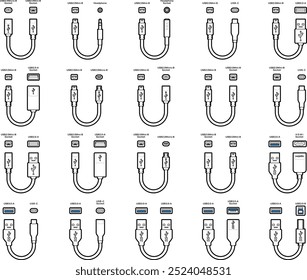 Conjunto de cable, conector y adaptadores No.007