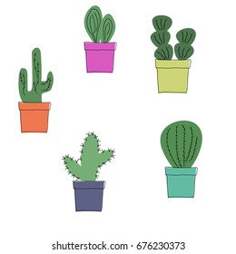 Set of cacti