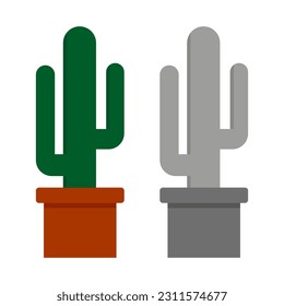 Set of cactus. cactus in flat style. Bright cactus set. Vector illustration.