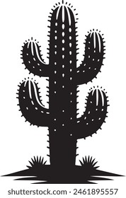 Conjunto de Vector de silueta de cactus