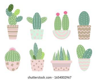 Set of cactus, vector illustration