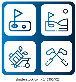 Set of caddy icons such as Golf , caddy