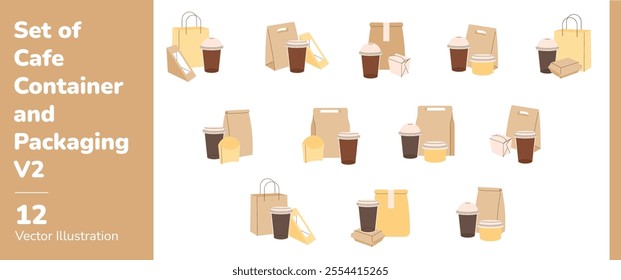 Set of Cafe Container and Packaging 2