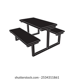 set of cafe tables and chairs vector illustration symbol design