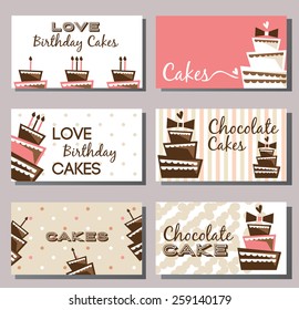 Set of cake card